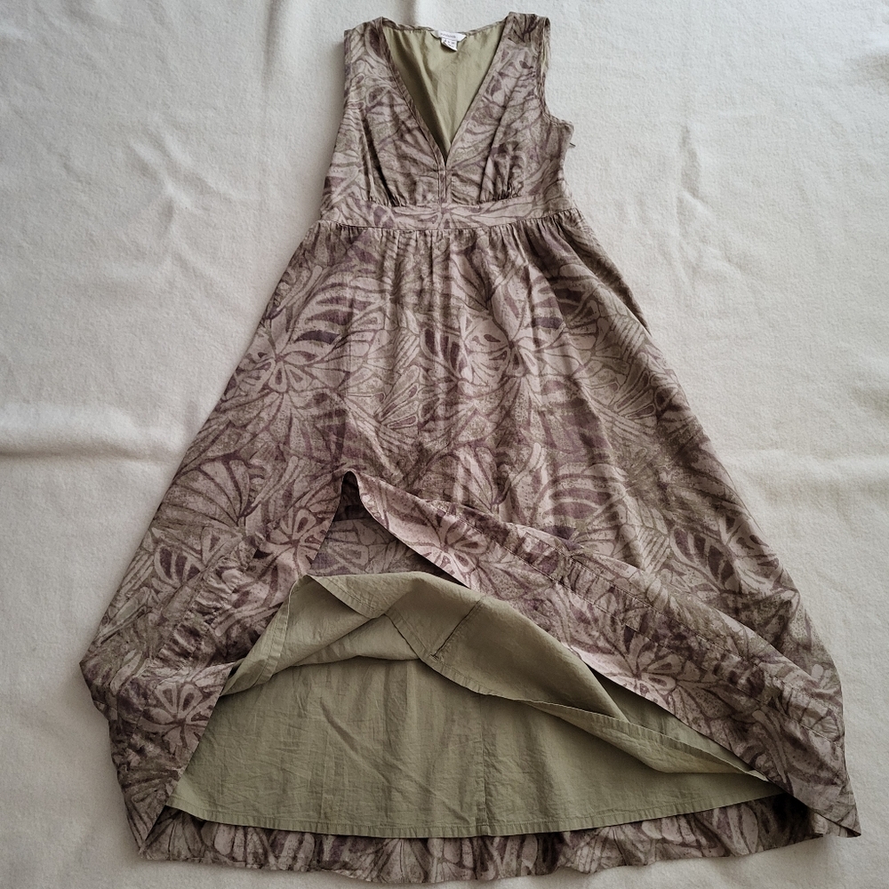 Sundance Maxi Dress Women's Size 8 Brown Fall Floral 100% Cotton Lined - Picture 2 of 16